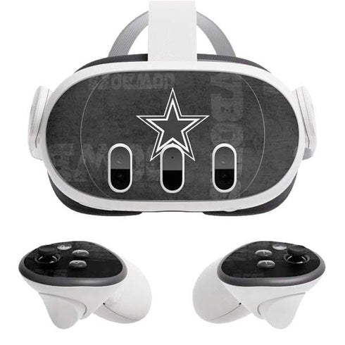NFL Dallas Cowboys Black & White Meta Quest 3 Skin