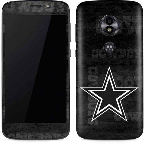 NFL Dallas Cowboys Black & White Moto E5 Play Skin