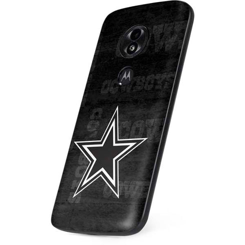 NFL Dallas Cowboys Black & White Moto E5 Play Skin