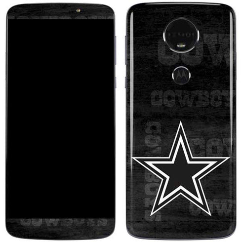 NFL Dallas Cowboys Black & White Moto E5 Plus Skin