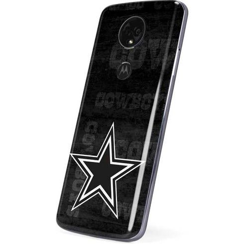 NFL Dallas Cowboys Black & White Moto E5 Plus Skin