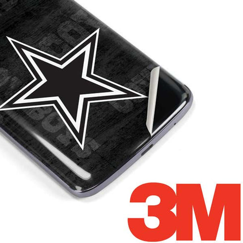 NFL Dallas Cowboys Black & White Moto E5 Plus Skin