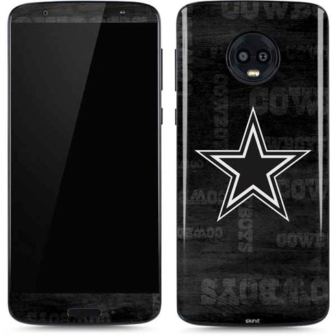 NFL Dallas Cowboys Black & White Moto G6 Skin