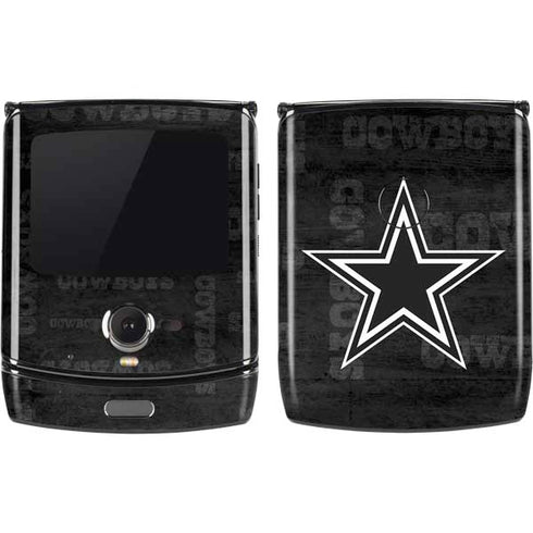 NFL Dallas Cowboys Black & White Motorola RAZR Skin