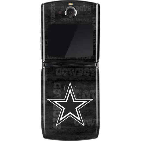 NFL Dallas Cowboys Black & White Motorola RAZR Skin