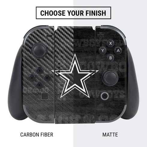 NFL Dallas Cowboys Black & White Nintendo Switch Bundle Skin