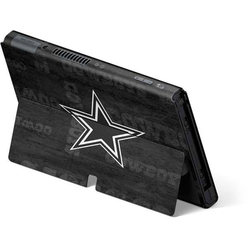 NFL Dallas Cowboys Black & White Nintendo Switch OLED (2021) Skin