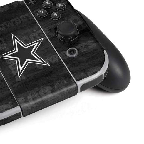 NFL Dallas Cowboys Black & White Nintendo Switch OLED (2021) Skin