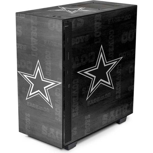 NFL Dallas Cowboys Black & White NZXT H510 Compact ATX Mid-Tower Case Skin