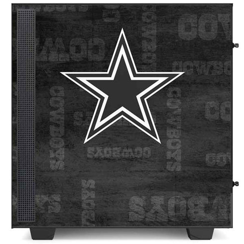 NFL Dallas Cowboys Black & White NZXT H510 Compact ATX Mid-Tower Case Skin