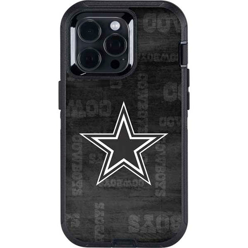 NFL Dallas Cowboys Black & White Otterbox Defender iPhone Skin