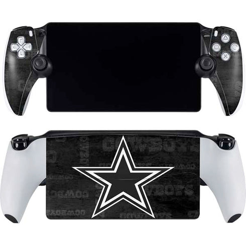NFL Dallas Cowboys Black & White PlayStation Portal Remote Player Skin