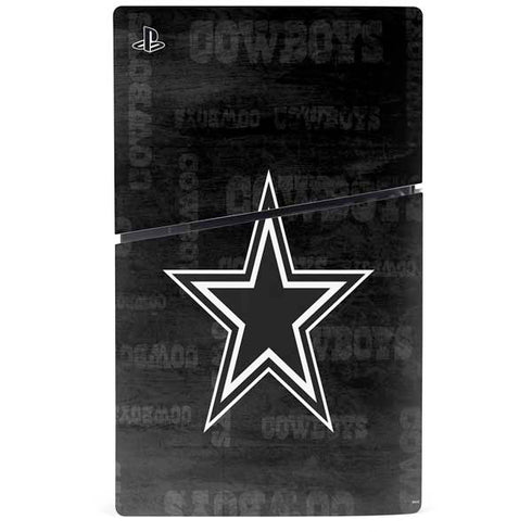 NFL Dallas Cowboys Black & White PS5 Slim Digital Edition Bundle Skin