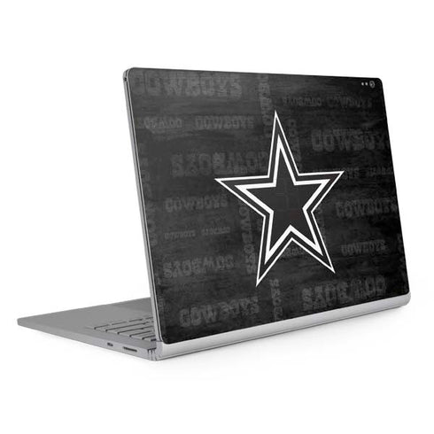 NFL Dallas Cowboys Black & White Surface Book 2 13.5in Skin