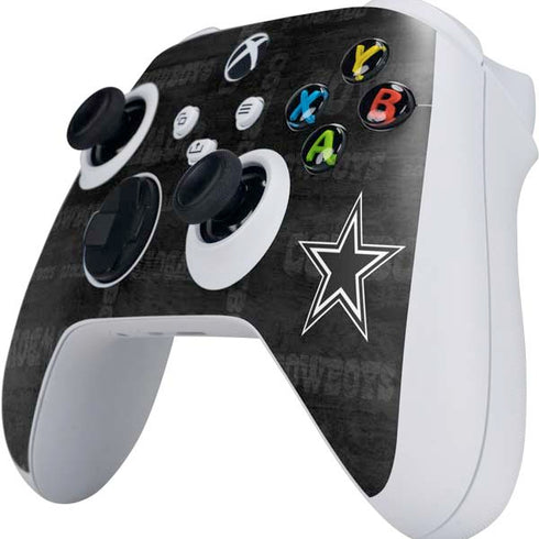 NFL Dallas Cowboys Black & White Xbox Series S Controller Skin