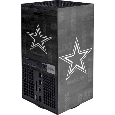 NFL Dallas Cowboys Black & White Xbox Series X Console Skin