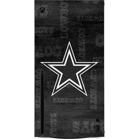NFL Dallas Cowboys Black & White Xbox Series X Console Skin