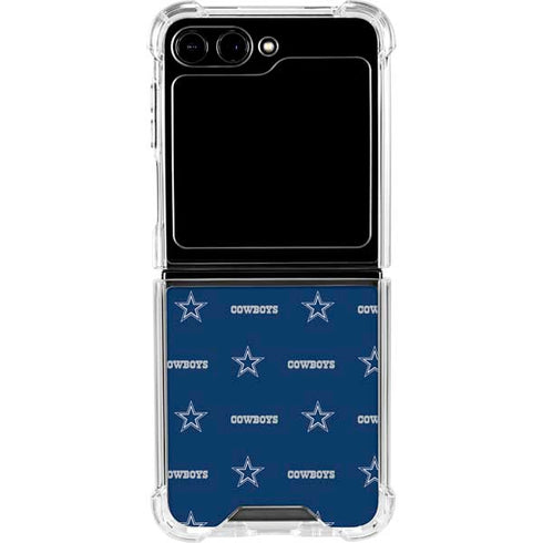 NFL Dallas Cowboys Blitz Series Galaxy Z Flip5 5G Clear Case
