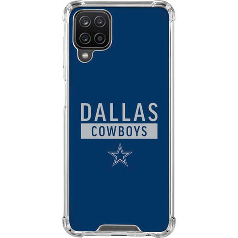 NFL Dallas Cowboys Blue Performance Series Galaxy A12 Clear Case