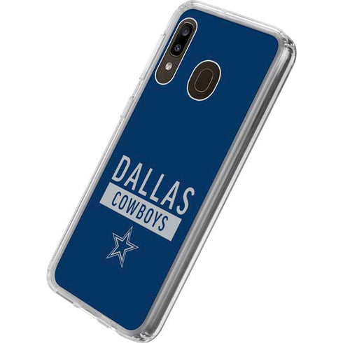 NFL Dallas Cowboys Blue Performance Series Galaxy A20 Clear Case