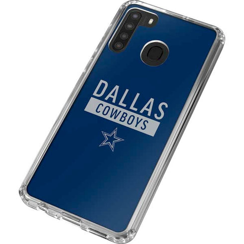 NFL Dallas Cowboys Blue Performance Series Galaxy A21 Clear Case
