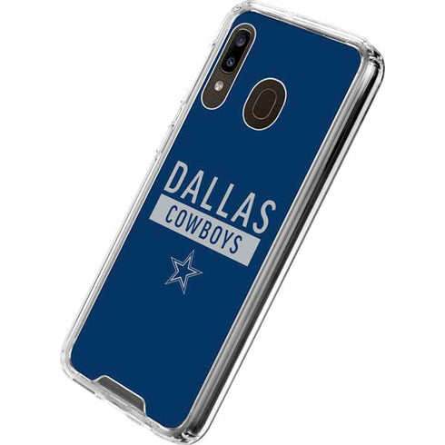 NFL Dallas Cowboys Blue Performance Series Galaxy A30 Clear Case