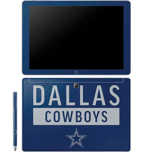 NFL Dallas Cowboys Blue Performance Series Galaxy Book 12in Skin