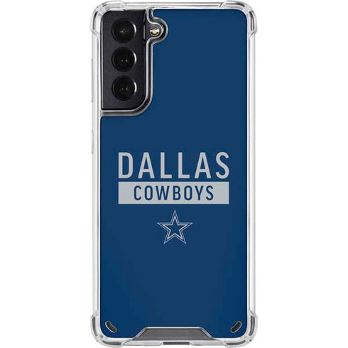 NFL Dallas Cowboys Blue Performance Series Galaxy S21 5G Clear Case
