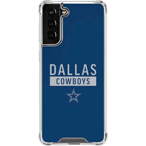 NFL Dallas Cowboys Blue Performance Series Galaxy S21 FE Clear Case