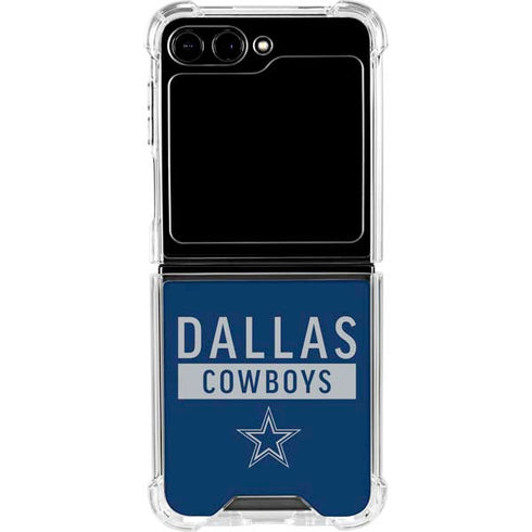 NFL Dallas Cowboys Blue Performance Series Galaxy Z Flip5 5G Clear Case