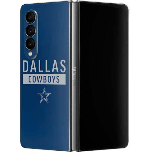 NFL Dallas Cowboys Blue Performance Series Galaxy Z Fold4 5G Skin