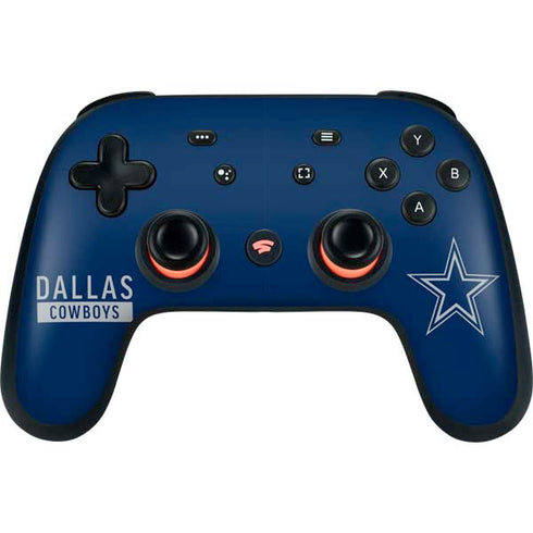 NFL Dallas Cowboys Blue Performance Series Google Stadia Controller Skin