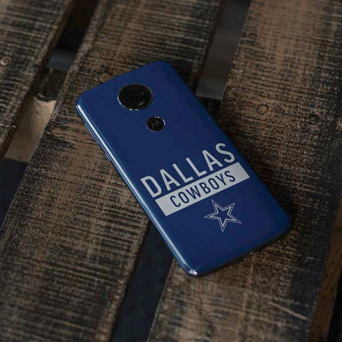 NFL Dallas Cowboys Blue Performance Series Moto E5 Plus Skin
