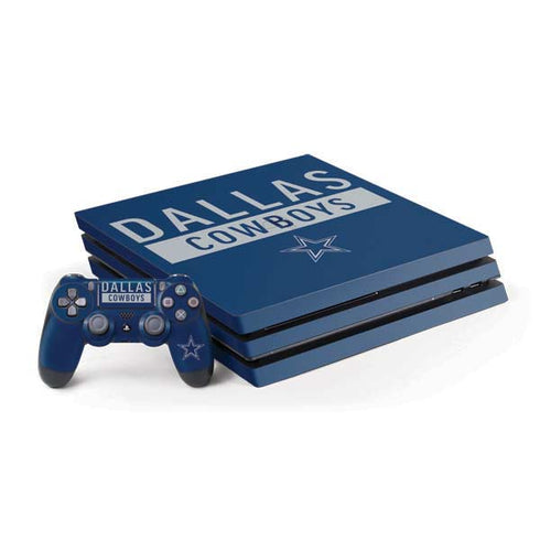 NFL Dallas Cowboys Blue Performance Series PS4 Pro Bundle Skin
