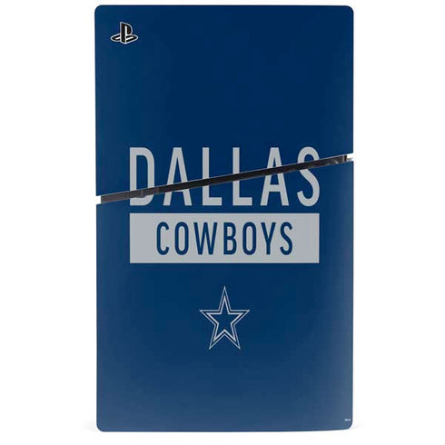 NFL Dallas Cowboys Blue Performance Series PS5 Slim Digital Edition Bundle Skin