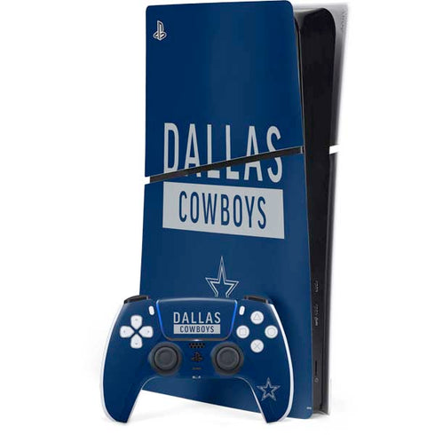 NFL Dallas Cowboys Blue Performance Series PS5 Slim Digital Edition Console Skin