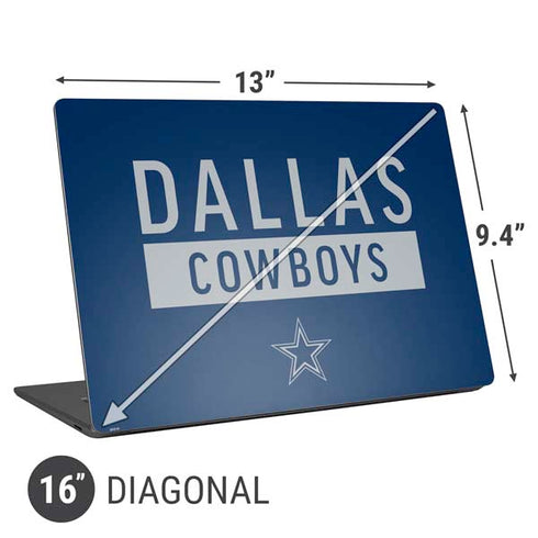 NFL Dallas Cowboys Blue Performance Series Universal Laptop 16in (13 x 9.4in) Skin
