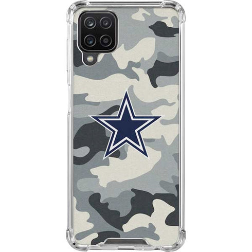 NFL Dallas Cowboys Camo Galaxy A12 Clear Case