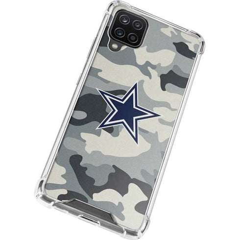 NFL Dallas Cowboys Camo Galaxy A12 Clear Case