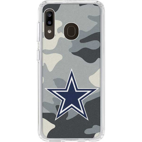 NFL Dallas Cowboys Camo Galaxy A20 Clear Case