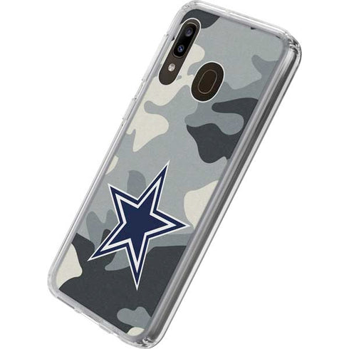 NFL Dallas Cowboys Camo Galaxy A20 Clear Case