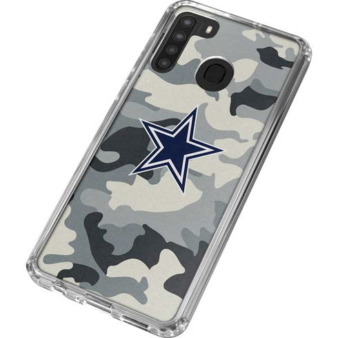 NFL Dallas Cowboys Camo Galaxy A21 Clear Case