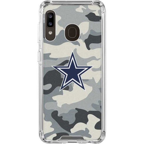 NFL Dallas Cowboys Camo Galaxy A30 Clear Case