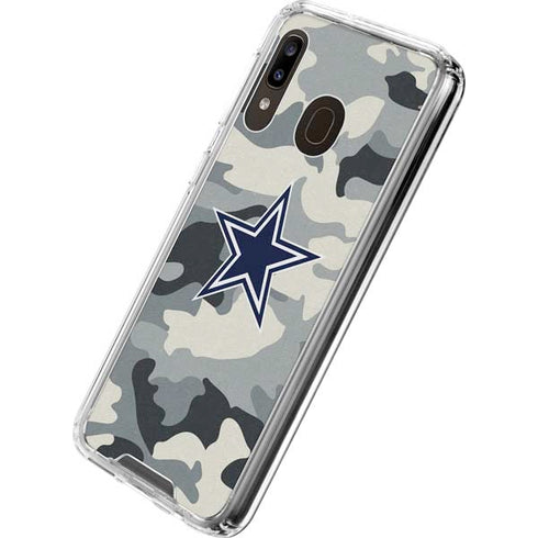 NFL Dallas Cowboys Camo Galaxy A30 Clear Case