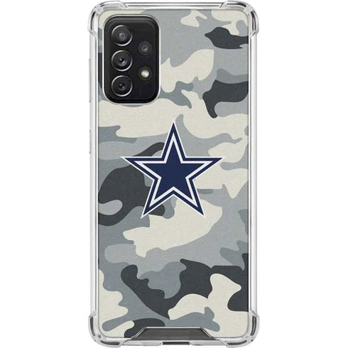 NFL Dallas Cowboys Camo Galaxy A72 5G Clear Case