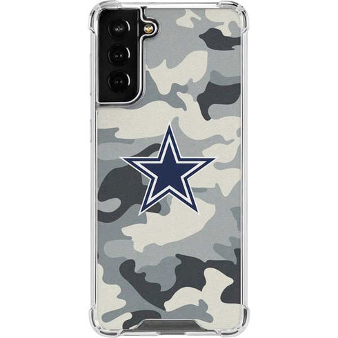 NFL Dallas Cowboys Camo Galaxy S21 FE Clear Case