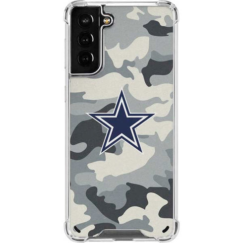 NFL Dallas Cowboys Camo Galaxy S21 Plus 5G Clear Case