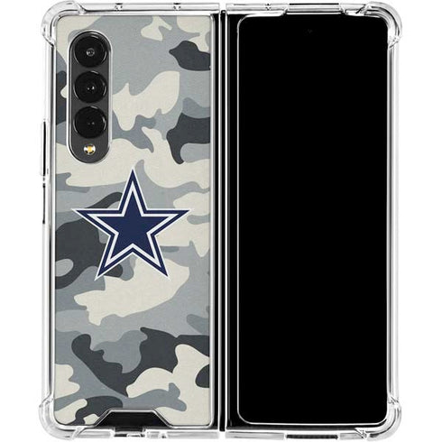 NFL Dallas Cowboys Camo Galaxy Z Fold4 5G Clear Case