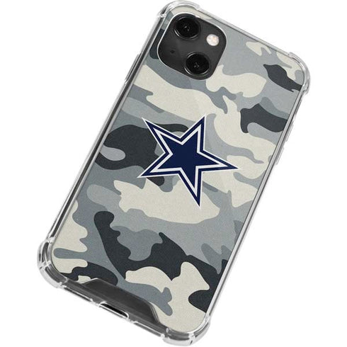 NFL Dallas Cowboys Camo iPhone 13 Mini Clear Case
