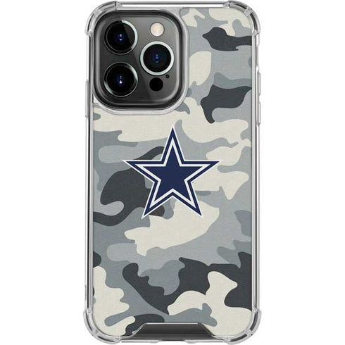 NFL Dallas Cowboys Camo iPhone 13 Pro Clear Case